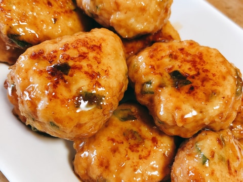 鶏胸ひき肉で作る♡大葉入りつくね